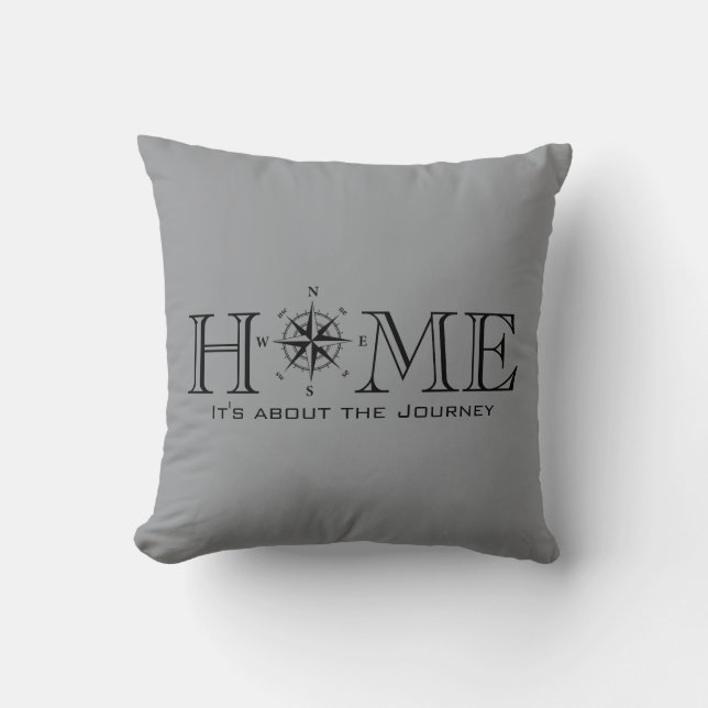 It's about the Journey home nautical Throw Pillow (Front)