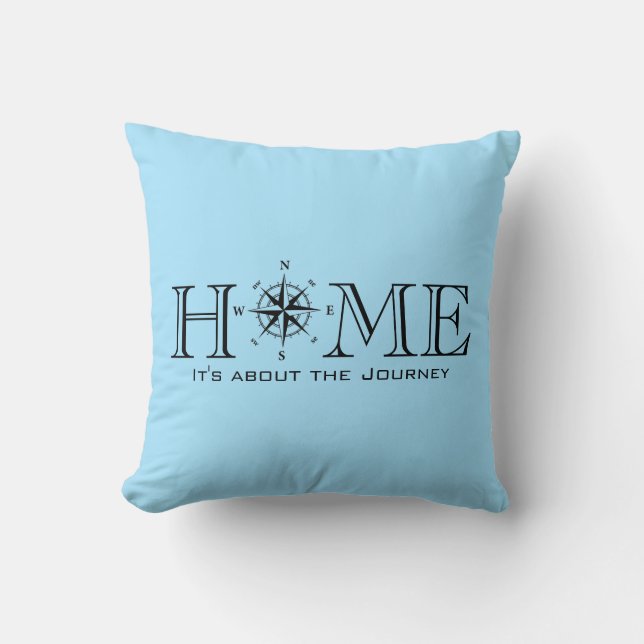 It's about the Journey Throw Pillow (Front)