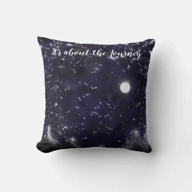 It's about the Journey Throw Pillow (Front)