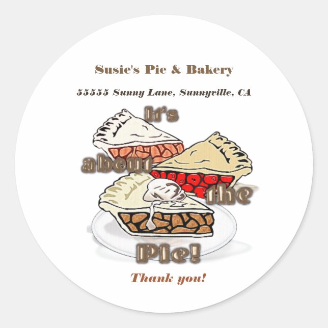 Its About the Pie PROFESSIONAL BAKERY Classic Round Sticker (Front)