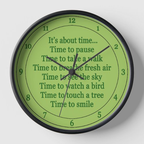  Its about time clock nature exercise health_green