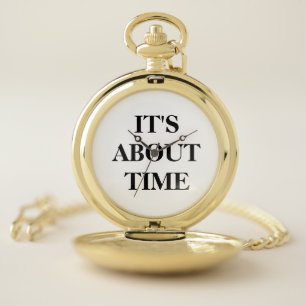 IT'S ABOUT TIME Gold Pocket Watch