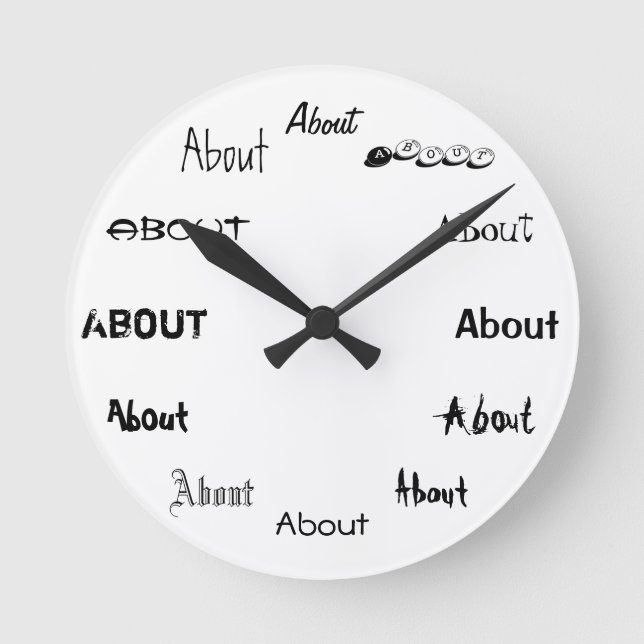 It's About Time! Round Clock (Front)