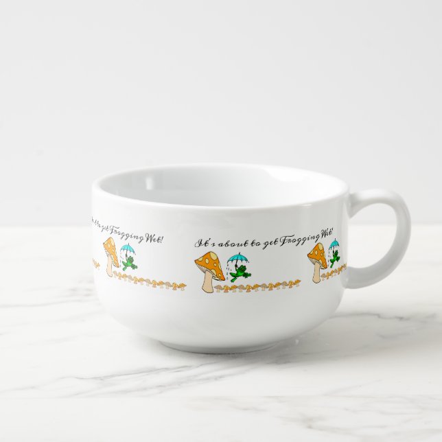 It's about to get Frogging Wet Mushroom Soup Mug (Left)