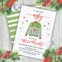 It's about to get Ugly Sweater Christmas Party Invitation