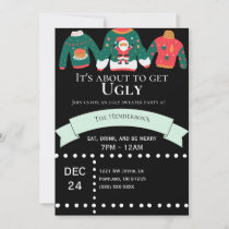 It's About to get Ugly Sweater Party Invitation