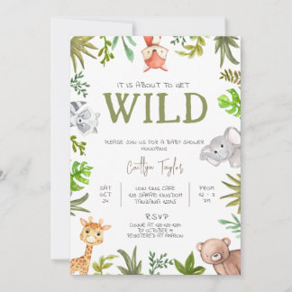 It's About to Get WILD Baby Shower Invitation