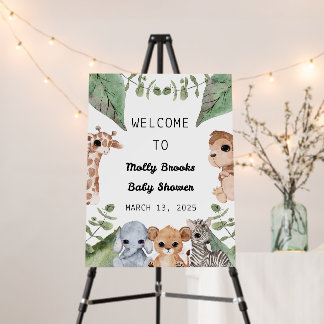 It's About To Get Wild Baby Shower Welcome Sign