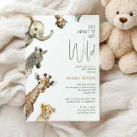 "It's About To Get Wild" Jungle Safari Baby Shower