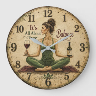 It's All About Balance Large Clock