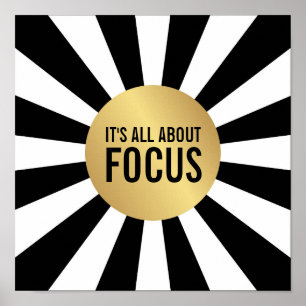 It's all about Focus Motivational Words Poster