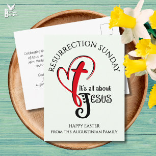 IT'S ALL ABOUT JESUS Christian Easter Holiday Postcard