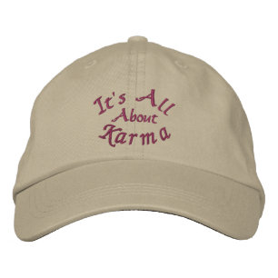 It's All About Karma Inspirational Embroidered Baseball Hat