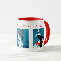 It's all about Love. Valentine's Day Gift  Mugs