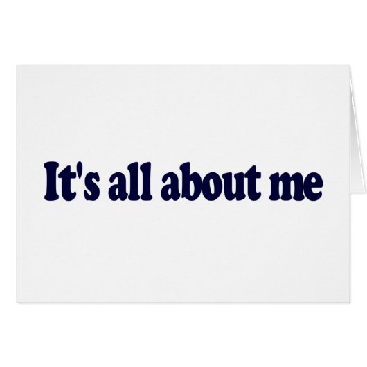 It'S All About Me Cards (Front Horizontal)
