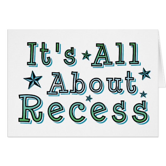It's All About Recess Cards (Front Horizontal)
