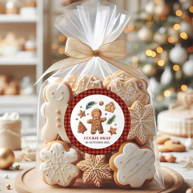 It's All About That Bake Cookie Swap  Classic Round Sticker (Our all about that bake cookie swap stickers are fresh out of the oven for your special bake off!)