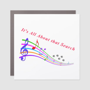 It's All About That Search Red Car Magnet