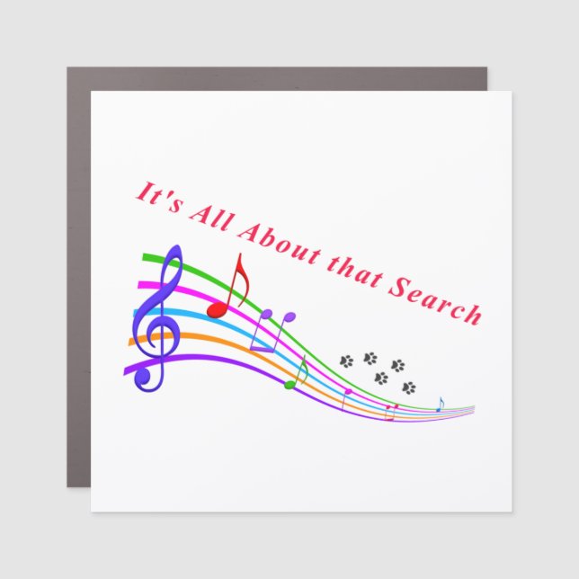 It's All About That Search Red Car Magnet (Front)