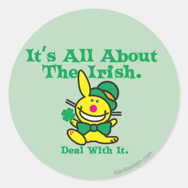 It's All About The Irish Classic Round Sticker (Front)