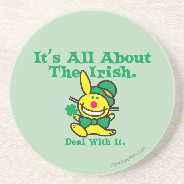It's All About The Irish Drink Coaster (Front)