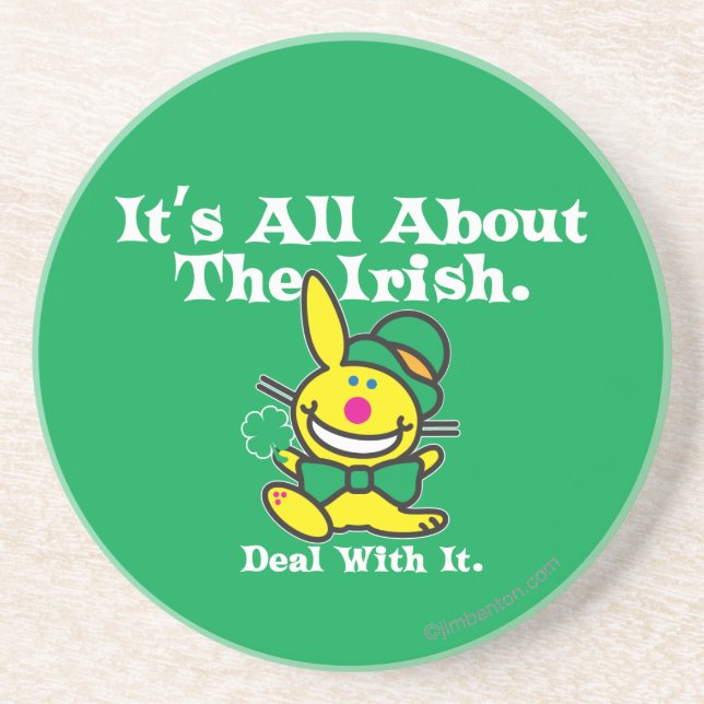 It's All About The Irish (green) Coaster (Front)