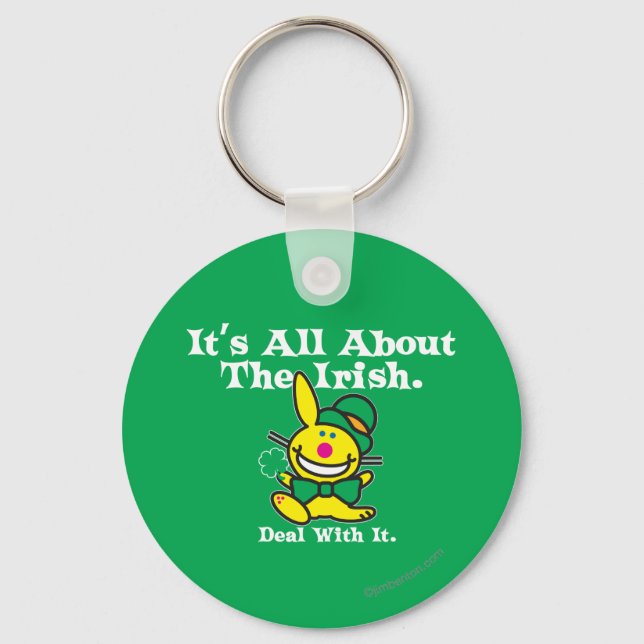 It's All About The Irish (green) Keychain (Front)