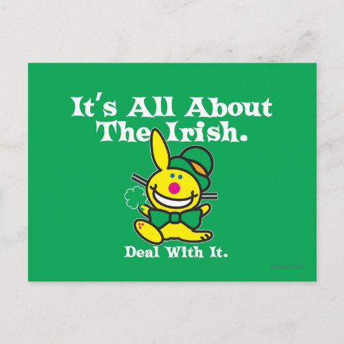 Its All About The Irish green Postcard