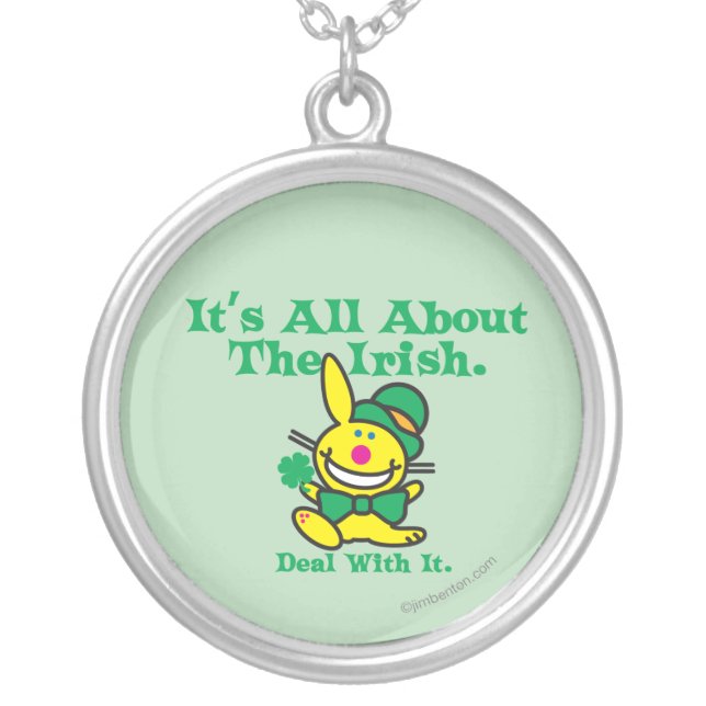 It's All About The Irish Silver Plated Necklace (Front)