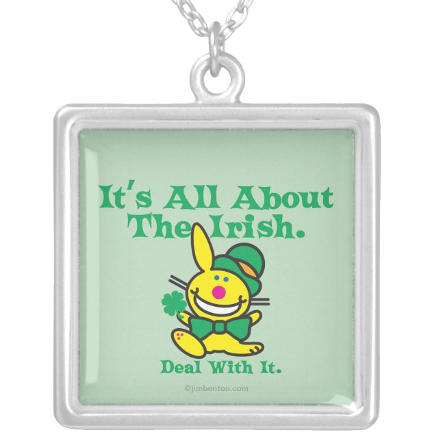 It's All About The Irish Silver Plated Necklace (Front)