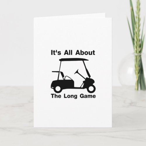 Its All About The Long Game Funny Golf Gift Card