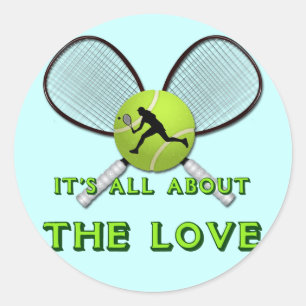 IT'S ALL ABOUT THE LOVE CLASSIC ROUND STICKER