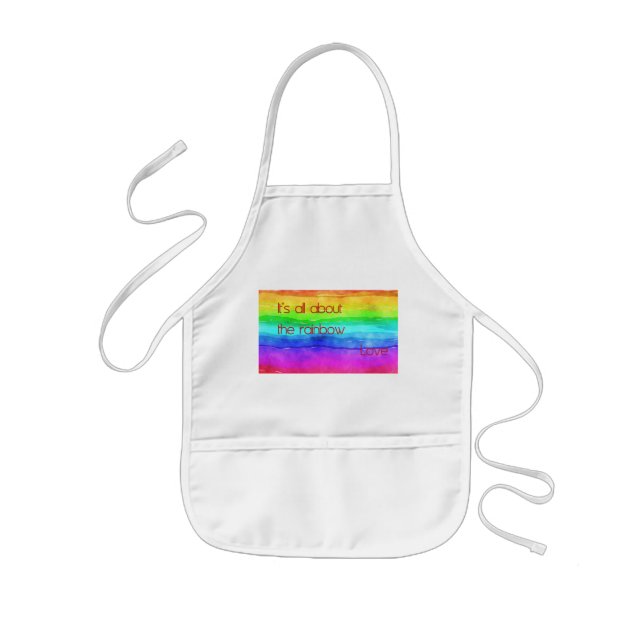 It's All About The Rainbow Love 03 Kids' Apron (Front)