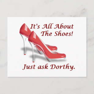 It's all about the shoes postcard