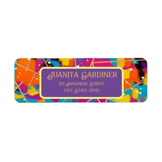 It's All Connected Abstract Return Address Label (Front)