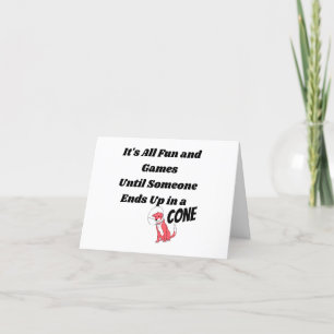 It's All Fun and Games Until Someone .. Cone Letterpress Thank You Card