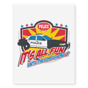 Its All Fun Police Temporary Tattoos