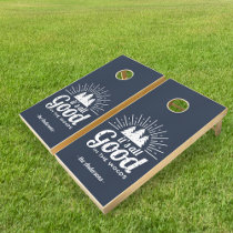 It's All Good in the Woods | Custom Family Name Cornhole Set