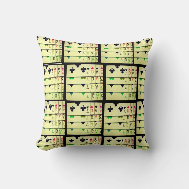 its all in the cards,light+dark throw pillow (Front)