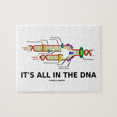 Its All In The DNA Molecular Biology Humor Jigsaw Puzzle
