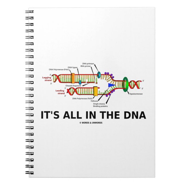 It's All In The DNA Molecular Biology Humor Notebook (Front)