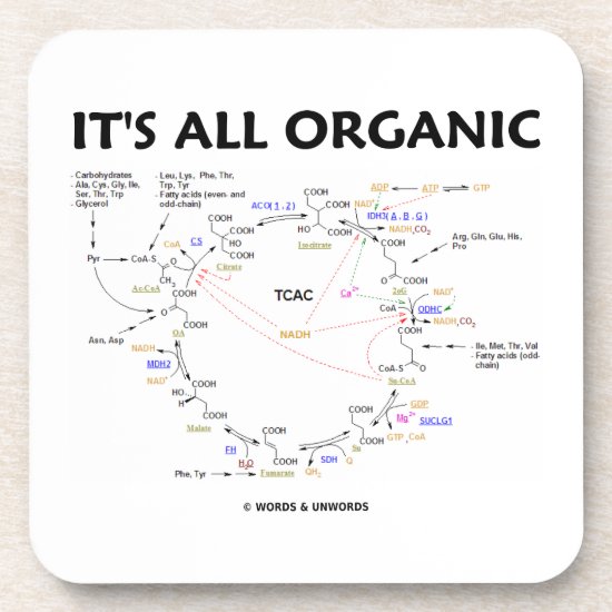 It's All Organic (Krebs Cycle) Beverage Coaster