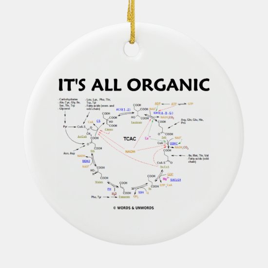 It's All Organic (Krebs Cycle Humor) Ceramic Ornament