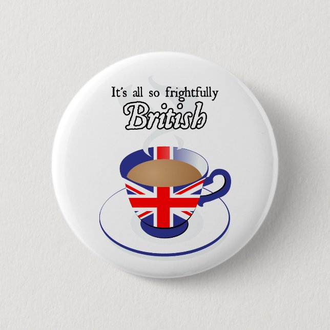 It's All So Frightfully British Pinback Button (Front)