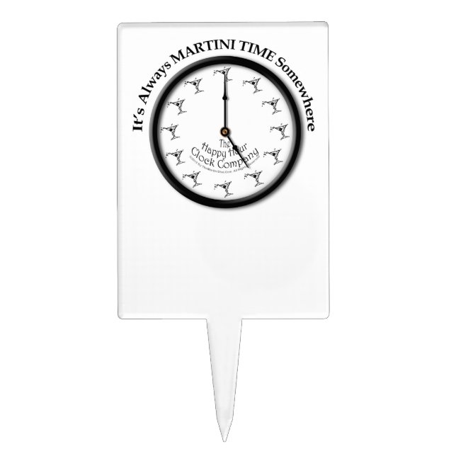 IT'S ALWAYS 5 O'CLOCK SOMEWHERE CAKE TOPPER PICK (Front)