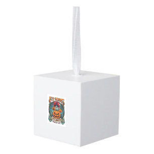 Its Always Halloween Inside Head Pumpkin Ghost Sna Cube Ornament