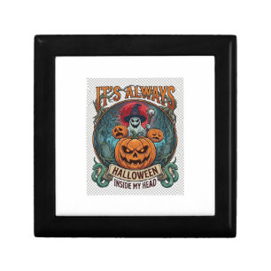 Its Always Halloween Inside Head Pumpkin Ghost Sna Gift Box