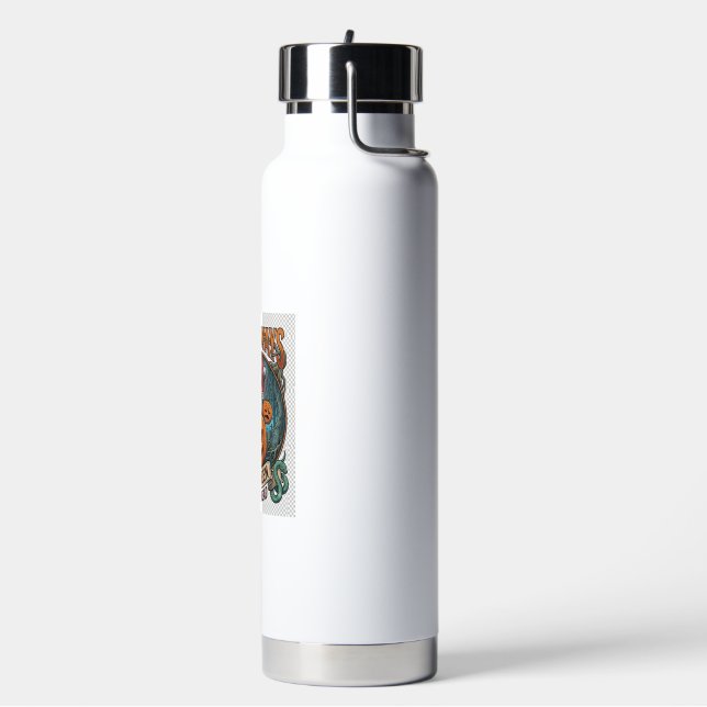 Its Always Halloween Inside Head Pumpkin Ghost Sna Water Bottle (Left)