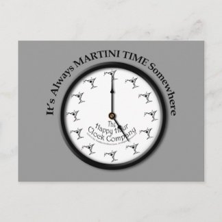 IT'S ALWAYS MARTINI TIME SOMEWHERE POSTCARD