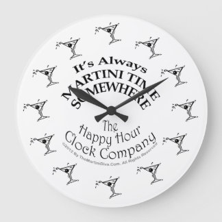 IT'S ALWAYS MARTINI TIME SOMEWHERE WALL CLOCK